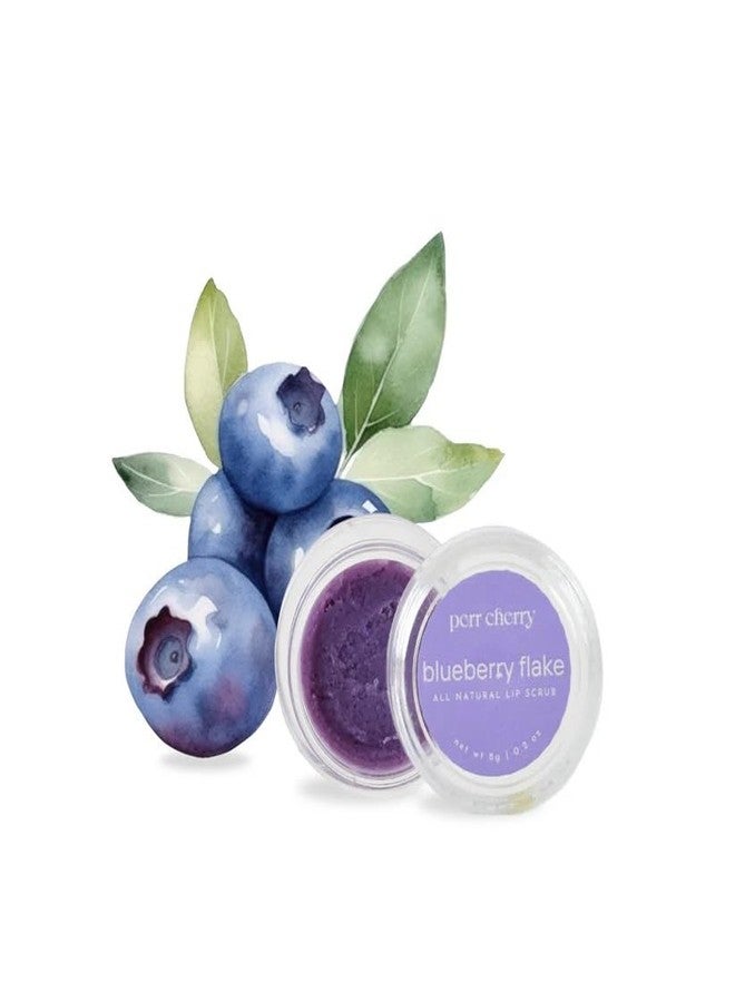 Perr Cherry Lip Scrub Balm - 99% Reduction in Dark Lips & Pigmentation | Heals Dry & Chapped Lips | With Natural Sugar, Cold Pressed Sweet Almond Oil & Vitamin E | 100% Vegan (Blueberry, Pack of 1) - Image 1
