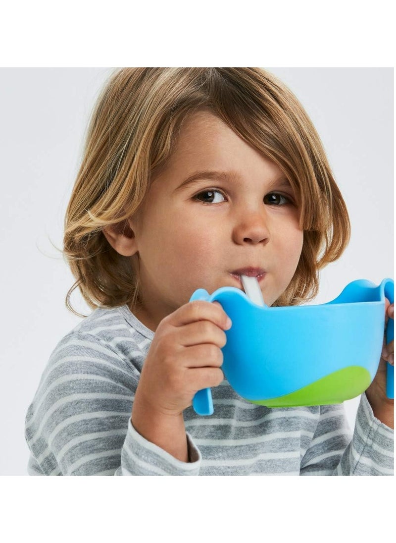 Generic Baby Feeding Dish Spill Proof with Flexible Silicone Straw, 240ml Baby Feeding Dish with Suction Cup and Lid Set, BPA Free and Safe for Infants and Toddlers  - Image 2