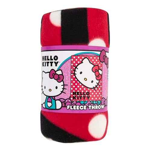 Northwest SANRIO Hello Kitty, "Polka Dot Kitty" Fleece Throw Blanket, 45" x 60", Multi Color - Image 3