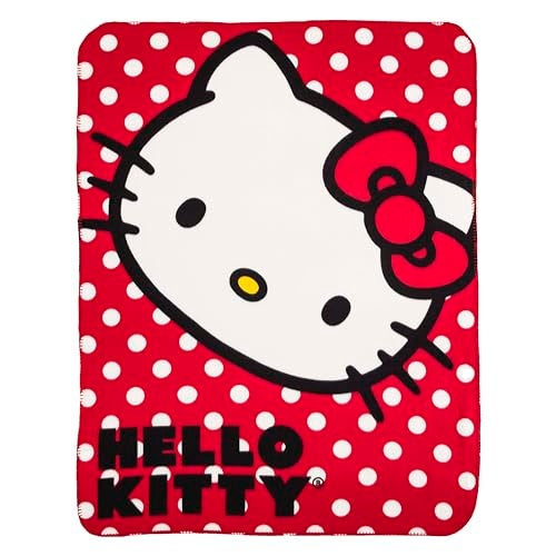 Northwest SANRIO Hello Kitty, "Polka Dot Kitty" Fleece Throw Blanket, 45" x 60", Multi Color - Image 2