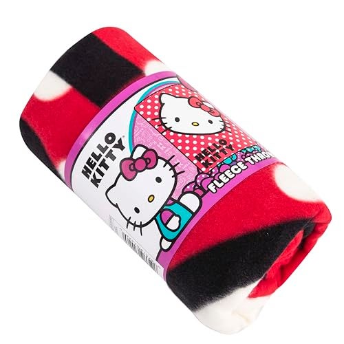Northwest SANRIO Hello Kitty, "Polka Dot Kitty" Fleece Throw Blanket, 45" x 60", Multi Color - Image 4