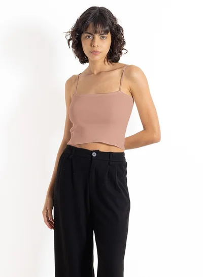 SHAPES RIBBED TOP WITH THIN STRAPS