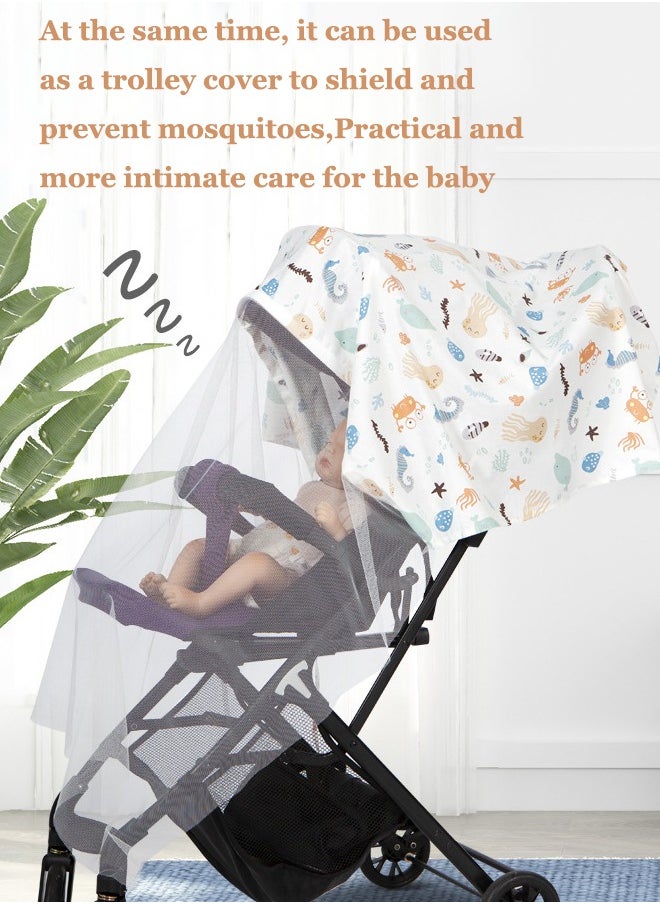 Aissiora Nursing cloak Breastfeeding cover-up Cotton Nursing Cover for Breastfeeding 360° Coverage Breathable and Portable Suitable for mothers nursing aprons  - Image 4