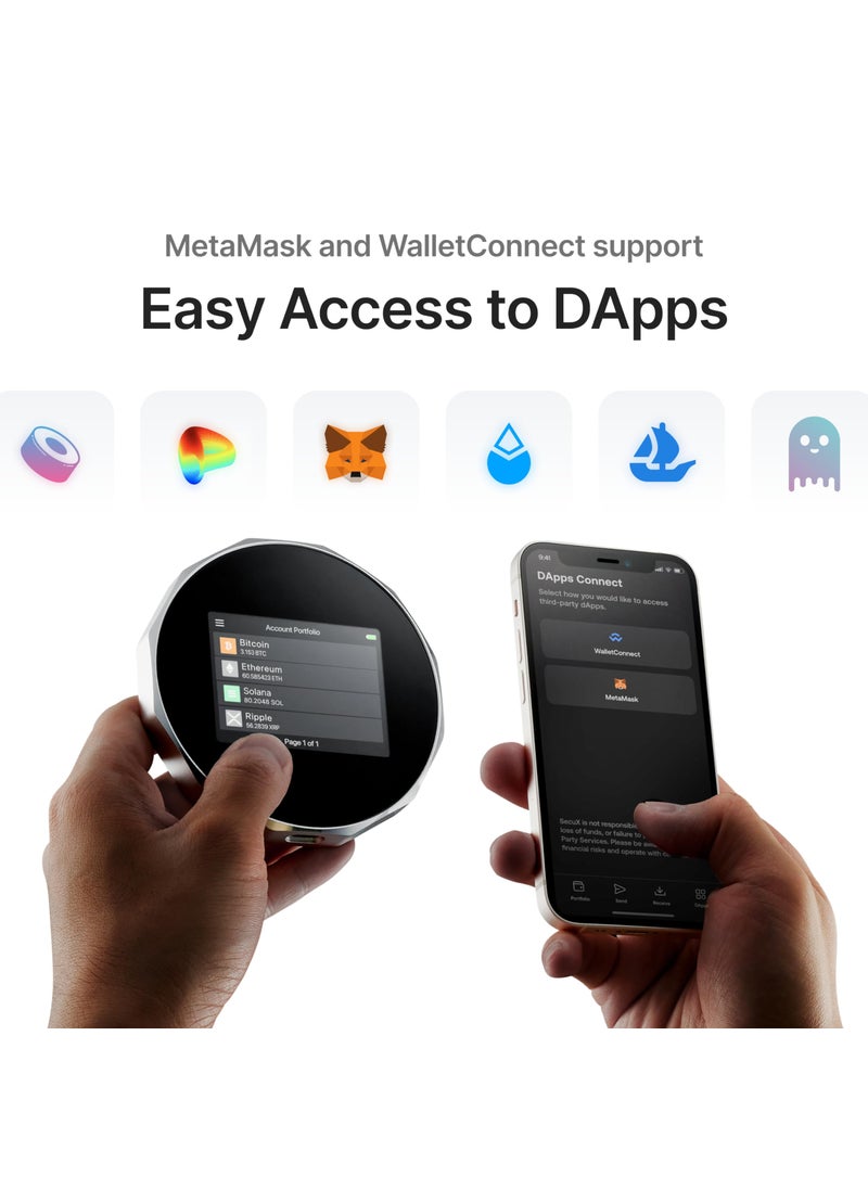 SecuX SecuX V20 - Most Secure Crypto Hardware Wallet w/Bluetooth & NFT Support - Cross Platform - Easily Manage Your Bitcoin, Ethereum, BTC, ETH, SOL, LTC, Doge, BNB, Dash, XLM, ERC20, BSC and More  - Image 5