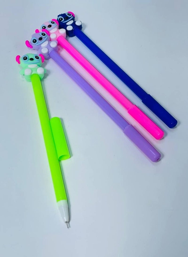 استاند اقلام جيل  قلم بالمجسم الصغير  بغطاء  سن إبرة  ٠.٥ مللي لون الحبر ازرق الاستاند : ٤٨ قلم - Image 2