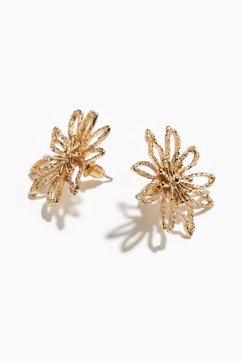 اتش اند ام Flower-shaped stud earrings