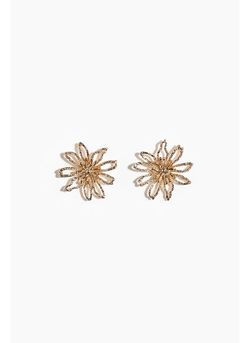 اتش اند ام Flower-shaped stud earrings