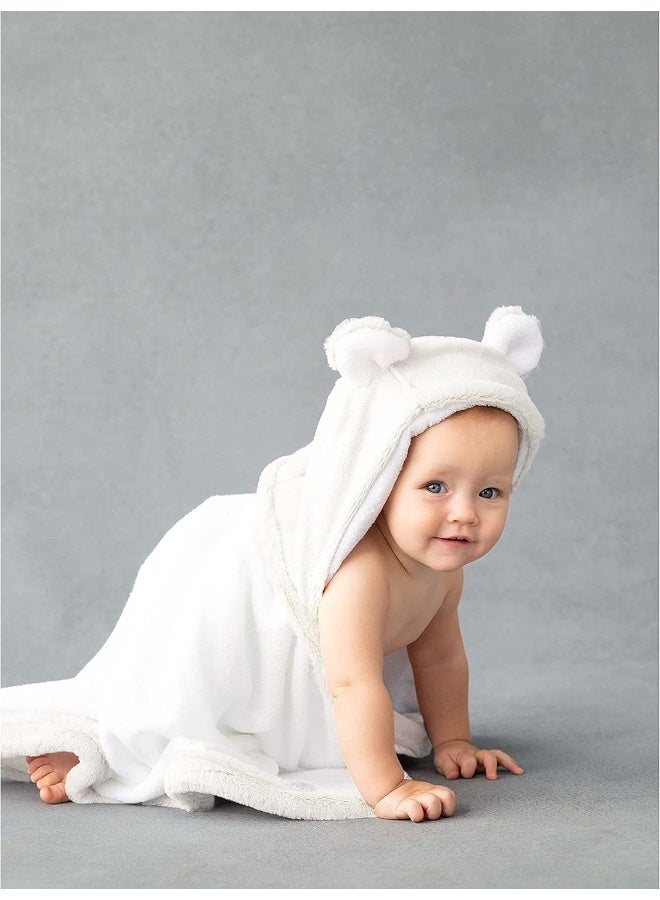 Little Giraffe Luxe Towel with Ears (Cream) - Image 2