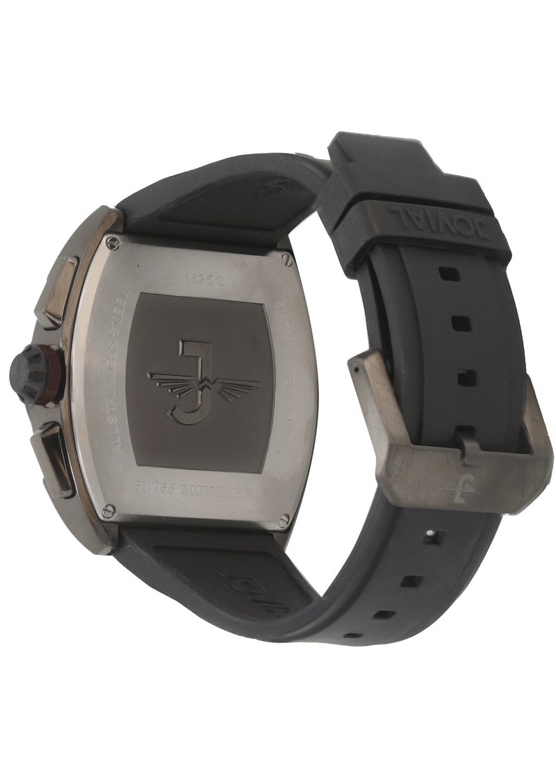 Jovial JOVIAL  1525GBRC13E, Bold Chronograph Design
Striking tonneau case, Swiss movement, and full chronograph function—built for a bold, sporty look with precision timing.  - Image 3