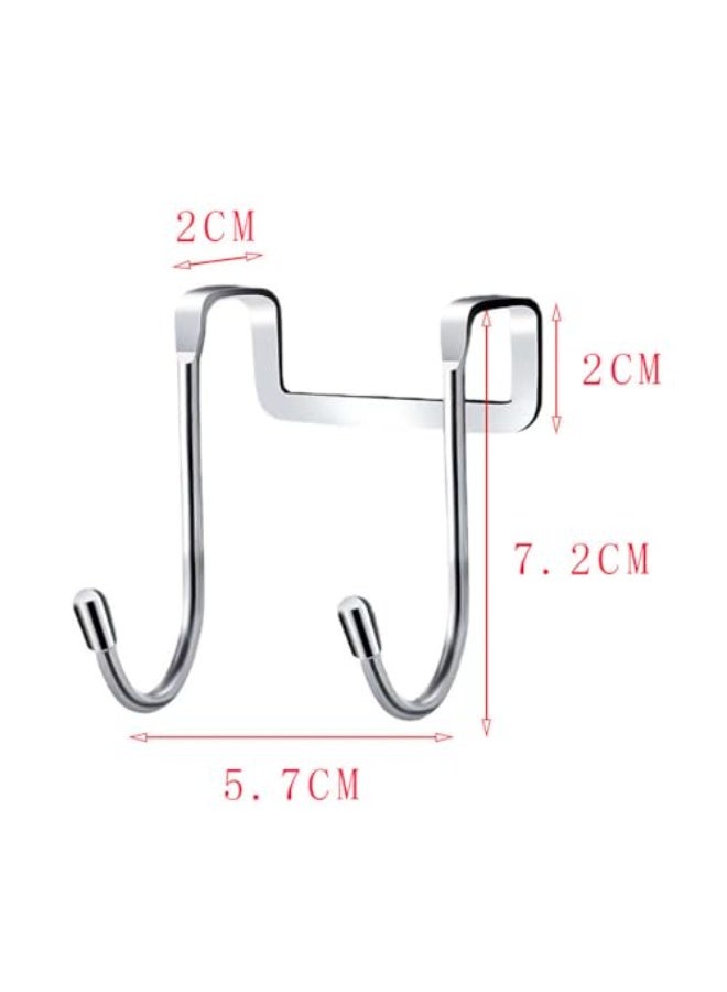 JZS Over Cabinet Drawer Double Hooks 304 Stainless Steel Narrow Door Hook for Kitchen, Bathroom, Drawer, Wardrobe Door, Cabinet Door Pack of 8 - Image 2