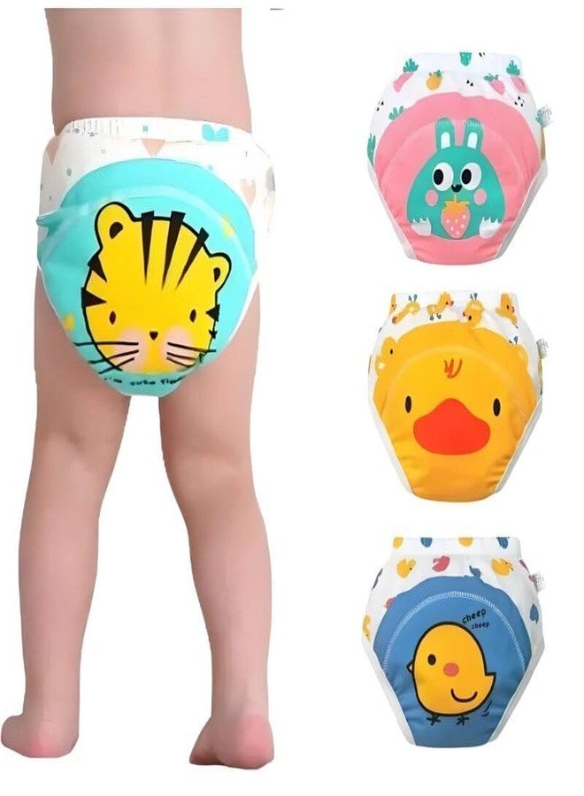 Dharmnirdosh Baby Diaper Pants/Potty Training Panties,Padded Underwear | Soft, Washable & Reusable Cotton Nappies for Boys & Girls | Breathable Multi Pattern Design | Multicolor | (4, Multicolor, 2-3 Y) - Image 1