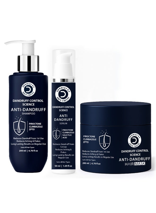 Dermistry Anti-Dandruff Shampoo, Serum & Hair Mask for All Hair Types - Image 1