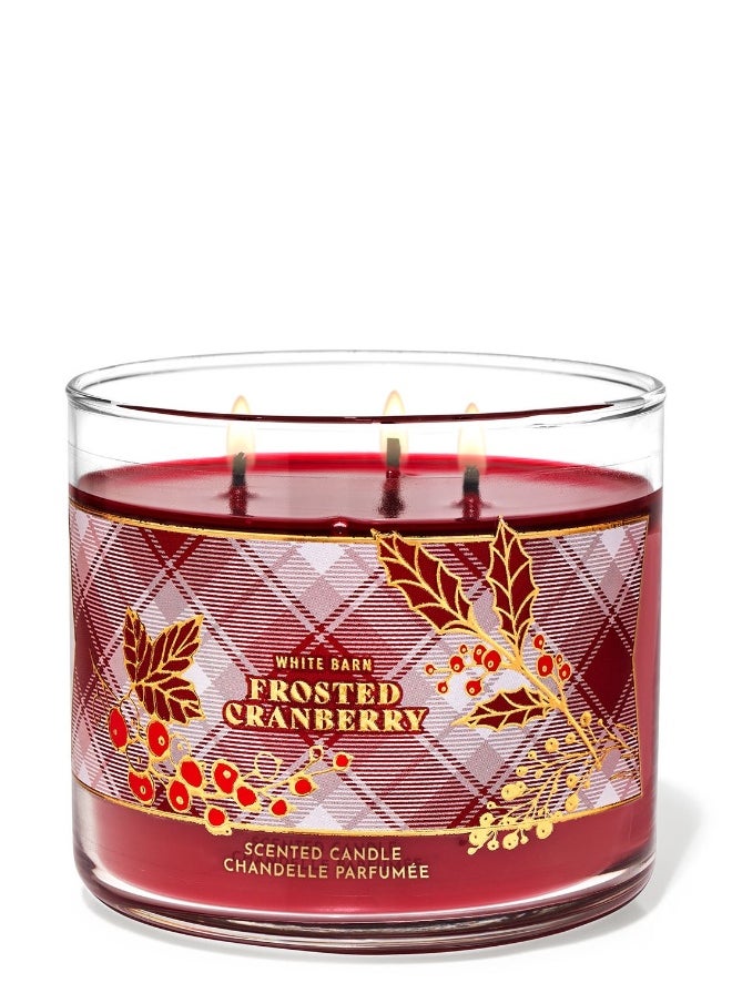 Bath & Body Works Frosted Cranberry 3-Wick Candle  - Image 3