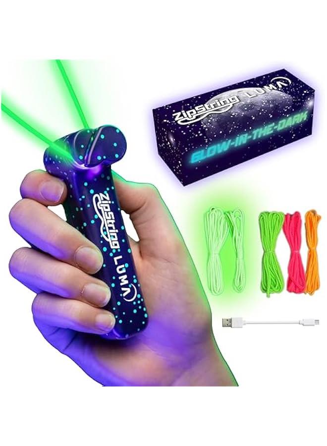 Arabest Luma's Patented Glow-in-The-Dark Flying Toy String Creates Shapes Tricks LED Fun. Perfect STEM Gift Children Adults. Wonderment Awaits  - Image 1