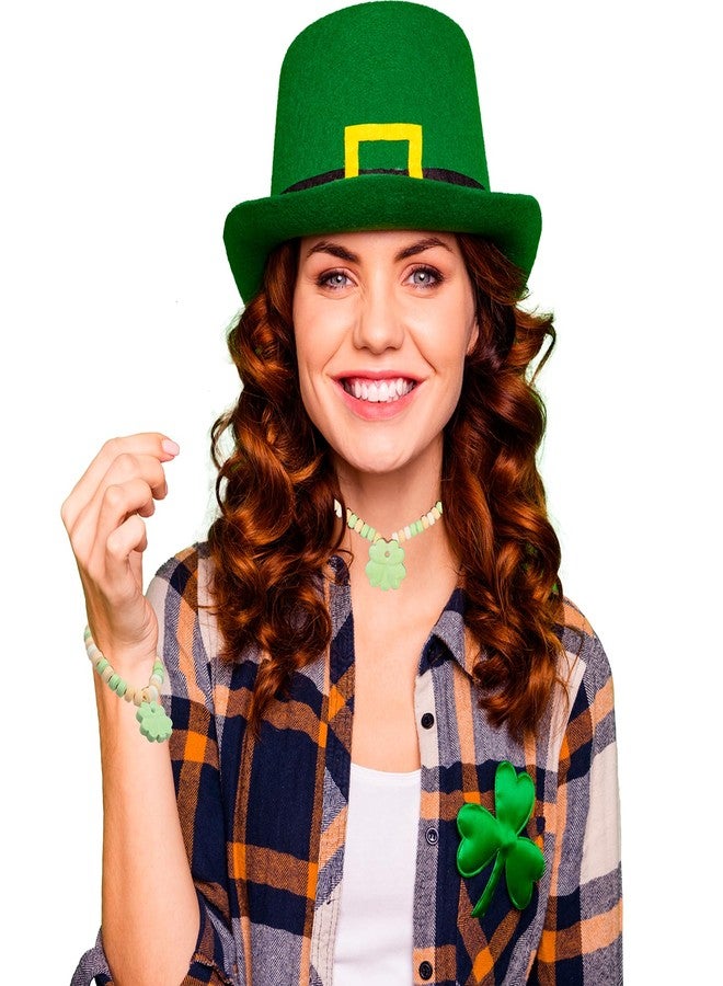 Fruidles Stretchable St. Patrick's Shamrock Candy Bracelet & Necklace, Multicolor Fruit-Flavored Chewables for Party Favors, 14g Bracelet, 18g Necklace (12-Pack) - Image 3