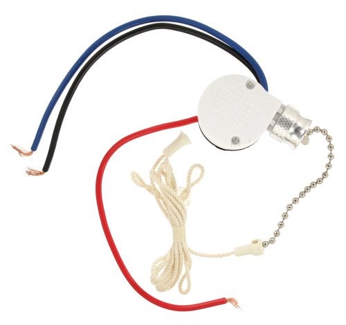 Leviton Pull Chain Switch, Three Speed, Four Position, 1691-50, White - Image 2