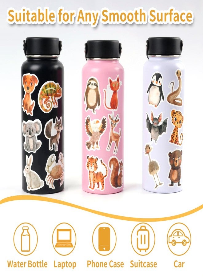 AOWDIAO 50 Pcs Animal Stickers - Cute Waterproof Vinyl Stickers Pack for Kids - Perfect for Water Bottles, Laptops, Scrapbooks and Classroom Prizes - Image 2