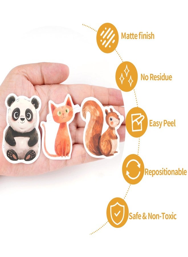 AOWDIAO 50 Pcs Animal Stickers - Cute Waterproof Vinyl Stickers Pack for Kids - Perfect for Water Bottles, Laptops, Scrapbooks and Classroom Prizes - Image 4