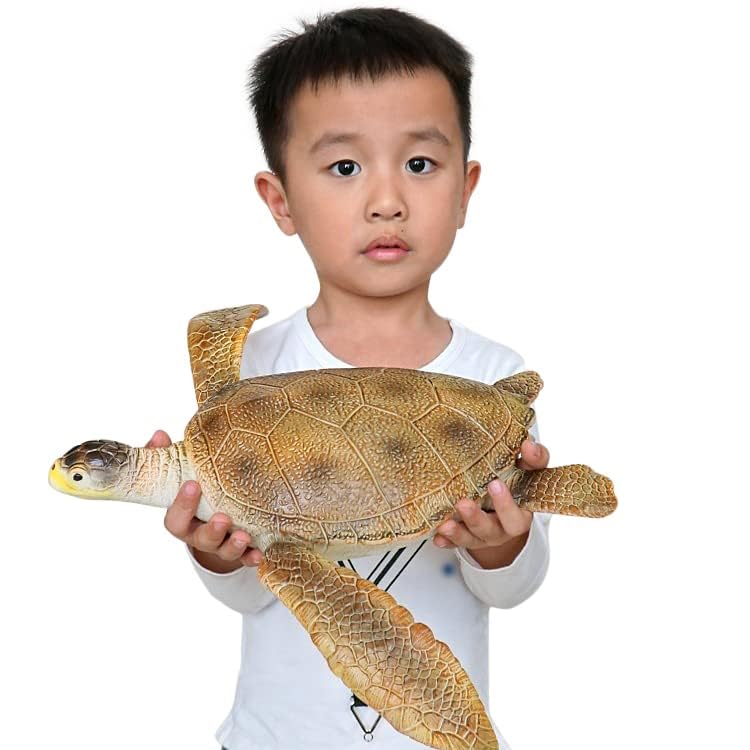 SmilerSmile Simulated Ocean Big Animal,One pc 15Inch Soft Filled Rubber Sea Educational Toys (sea Turtle) - Image 2