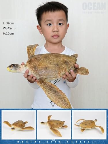 SmilerSmile Simulated Ocean Big Animal,One pc 15Inch Soft Filled Rubber Sea Educational Toys (sea Turtle) - Image 4