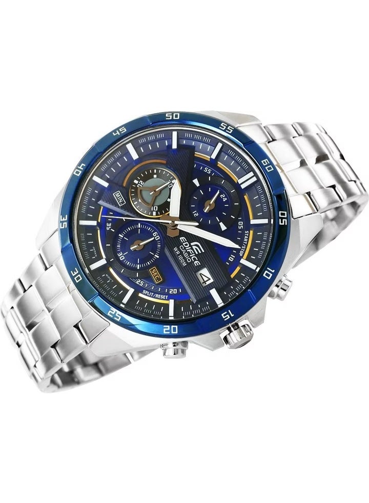 CASIO Men’s Watch – Casio Edifice Analog, Blue Dial with Stainless Steel Silver Bracelet (EFR-556DB-2AVUDF) - Image 4