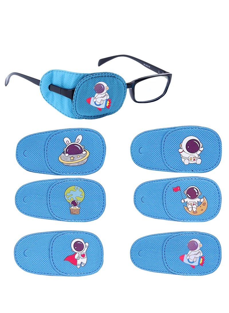 Barakah Eye Patches for Kids 6 Pcs Cosmonaut Styles Eye Patch for Glasses Kids Reusable Eye Patch for Good Lazy Eye Amblyopia Strabismus Right Eye - Image 1