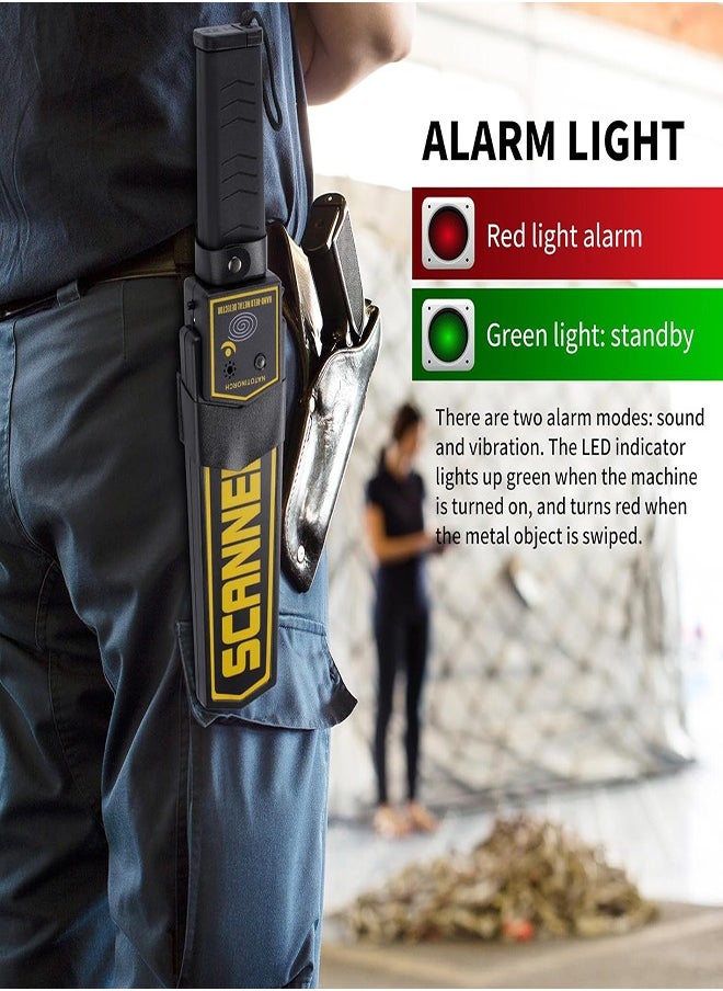 Handheld Metal Detector Wand - High Sensitivity Security Scanner for Electronics, Metal Objects - Adjustable Sensitivity, LCD Display, Audio Alarm for Airports, Schools, Events, Construction Sites & Law Enforcement - Lightweight, Ergonomic Design