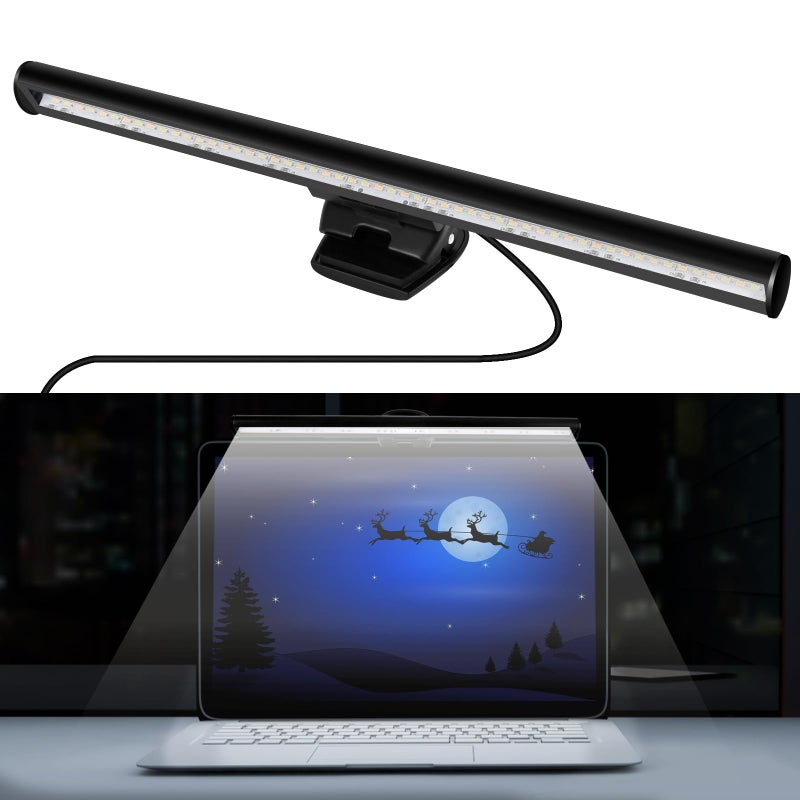 skybess Monitor Lamp Bar for Laptop USB eReading LED Monitor Light Screenbar Task Light for OfficeHome Adjustable BrightnessColor Temperature No Screen Glare for Eye Protection Space Saving