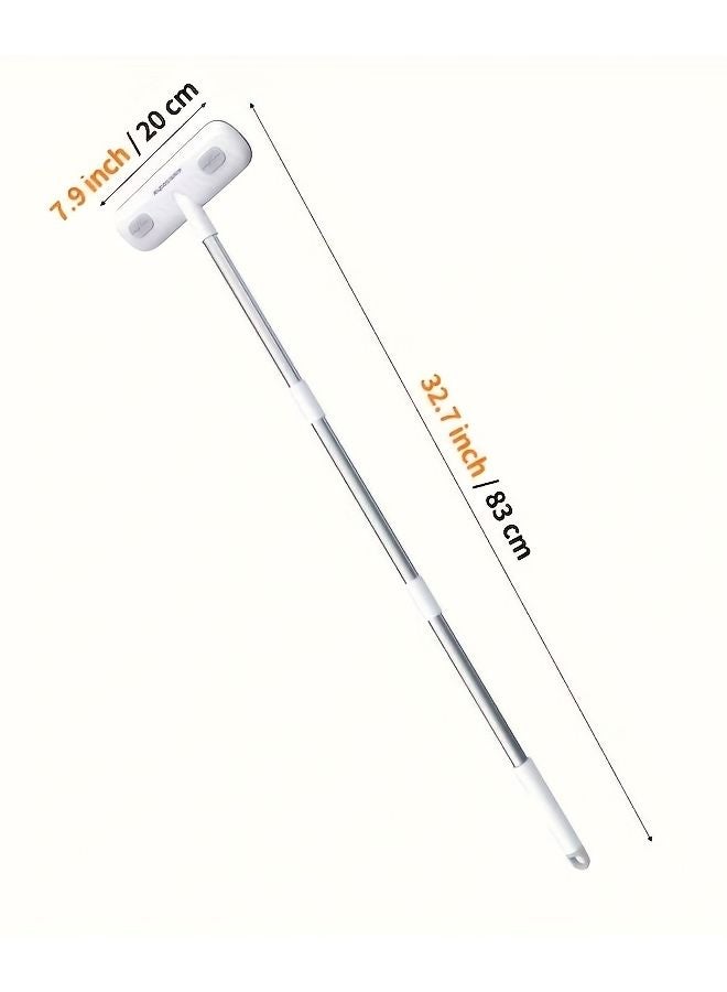 30.3 Inch Long Handle Window Screen Cleaning Tool Wet And Dry Brush For Yard Door Porch - Image 3