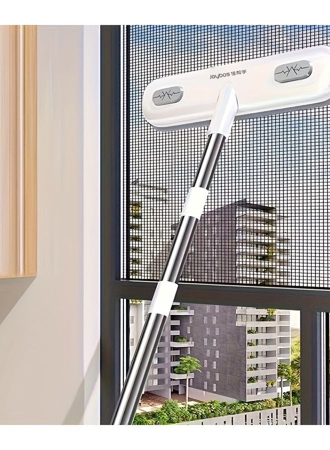 30.3 Inch Long Handle Window Screen Cleaning Tool Wet And Dry Brush For Yard Door Porch - Image 2