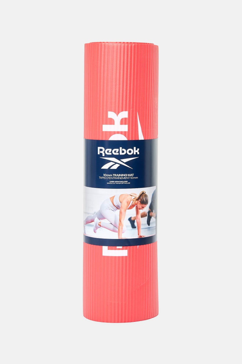 Reebok Women Brand Logo Fitness 10 mm Training Mat, Red - Image 1