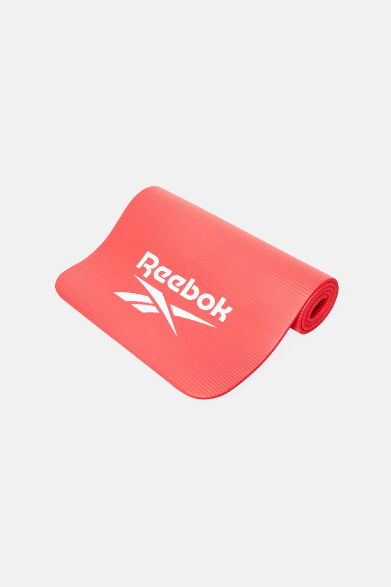 Reebok Women Brand Logo Fitness 10 mm Training Mat, Red - Image 2