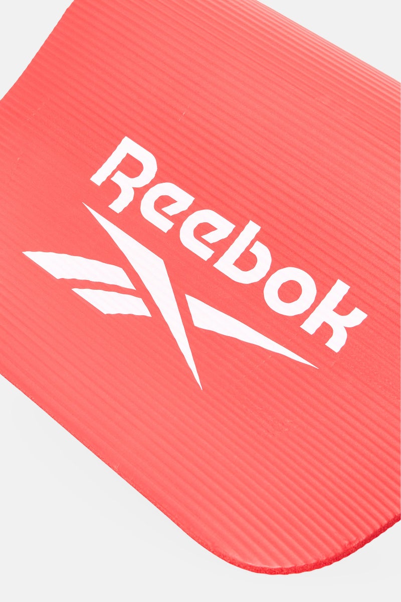 Reebok Women Brand Logo Fitness 10 mm Training Mat, Red - Image 3