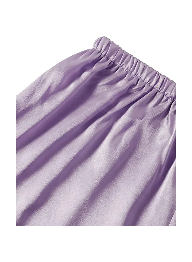 Caprisious Luxurious Women’s Satin Pajama Set – Short Sleeve Top & Shorts Sleepwear