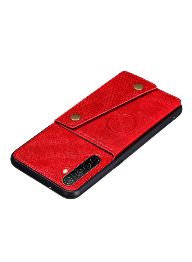 S-TOP Case For OPPO Realme XT Shockproof Magnetic PU + TPU Protective Case with Card Slots - Image 4