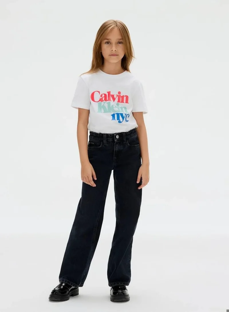Calvin Klein Jeans Bright White Logo T-Shirt for Women | Best Price UAE