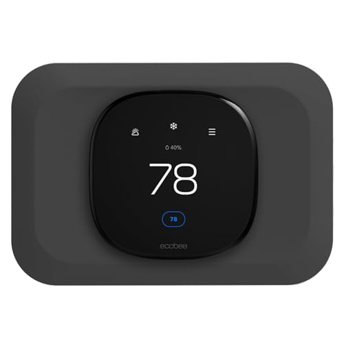 BAOKZZOM Wall Plate Cover Compatible with New 2022 Ecobee Smart Thermostat Premium & 2022 Ecobee Smart Thermostat Enhanced, Programmable WiFi Thermostat Accessory, Black - Image 1