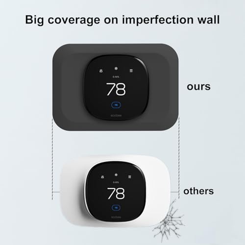 BAOKZZOM Wall Plate Cover Compatible with New 2022 Ecobee Smart Thermostat Premium & 2022 Ecobee Smart Thermostat Enhanced, Programmable WiFi Thermostat Accessory, Black - Image 3