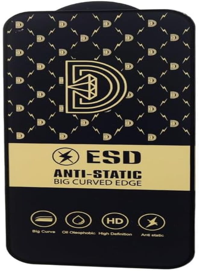 HD Glass Screen Protector For Apple iPhone 15 Pro, Black MO-N-172