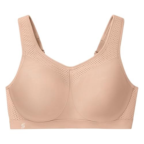 Glamorise Full Figure Plus Size High Impact Wonderwire Sports Bra Underwire #9066 Café - Image 3