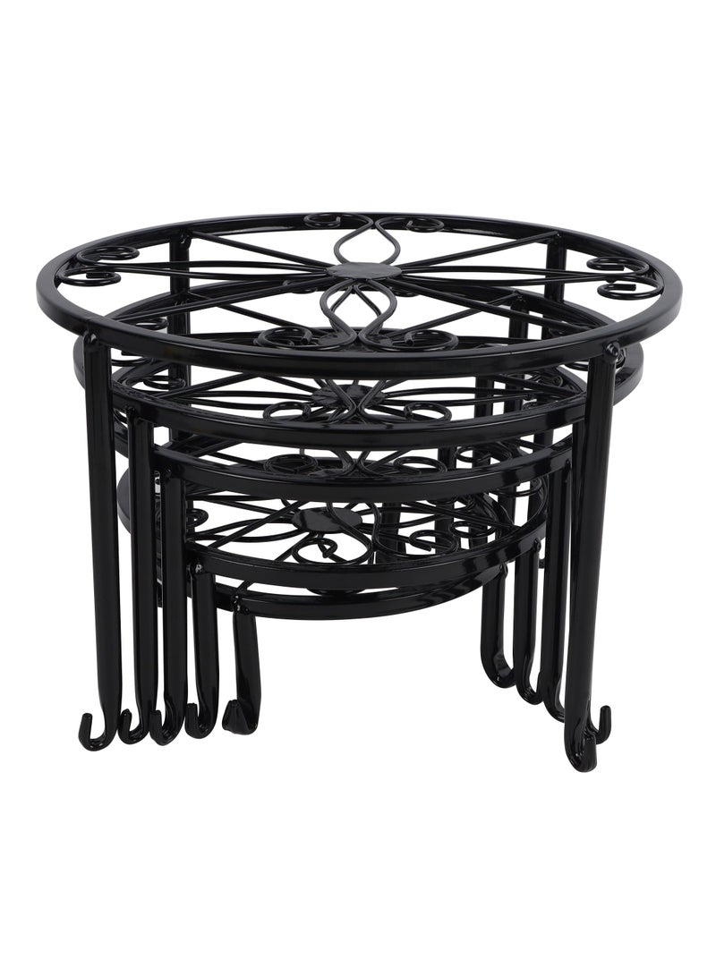 Generic 5 Pack Metal Plant Stands – Heavy Duty Rustproof Flower Pot Holders for Indoor & Outdoor Use, Round Garden Planter Racks  - Image 5