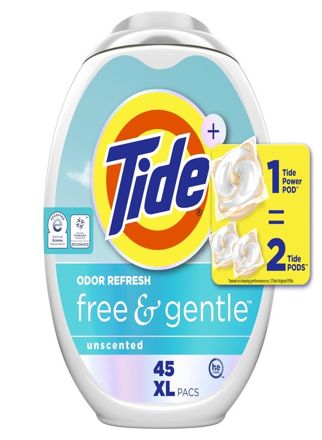 Tide PODS Free and Gentle Odor Refresh Laundry Detergent Pacs, 45 Count, Hypoallergenic Laundry Detergent Pacs - Image 1