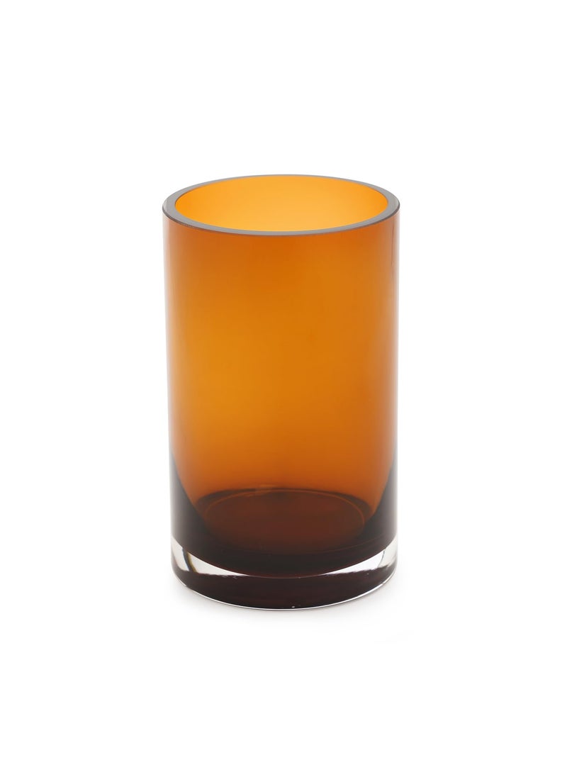 PURE HOME + LIVING Pure Home Living Dark Brown Cylindrical Straight Glass Vase Small  - Image 4