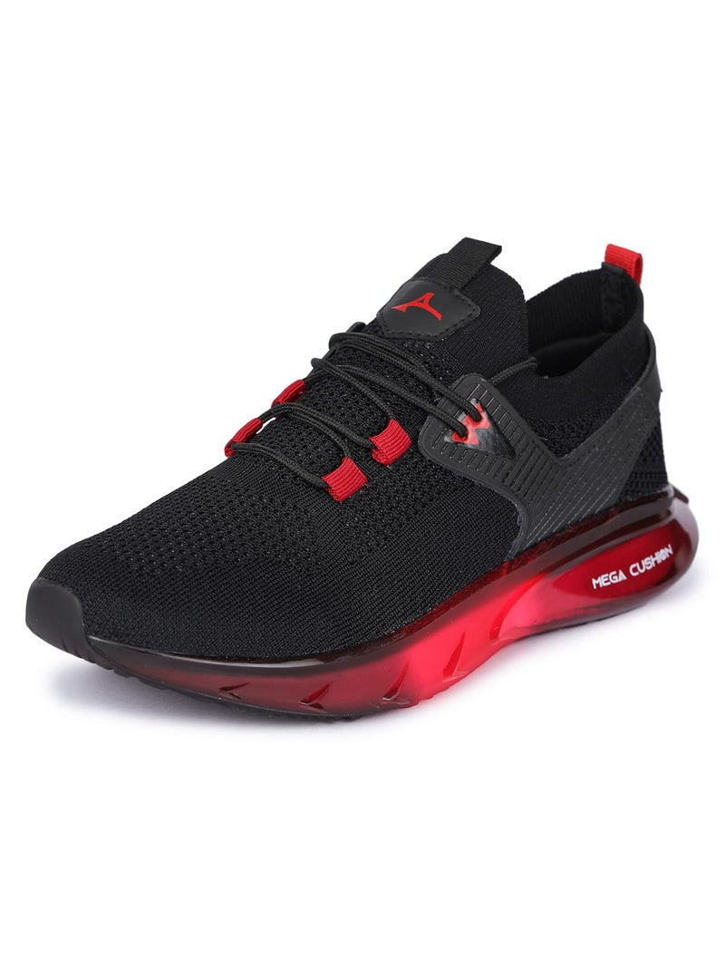 ABROS Boy's Ranger ASSB1123 Sports Shoes_Black/Red_4UK - Image 1