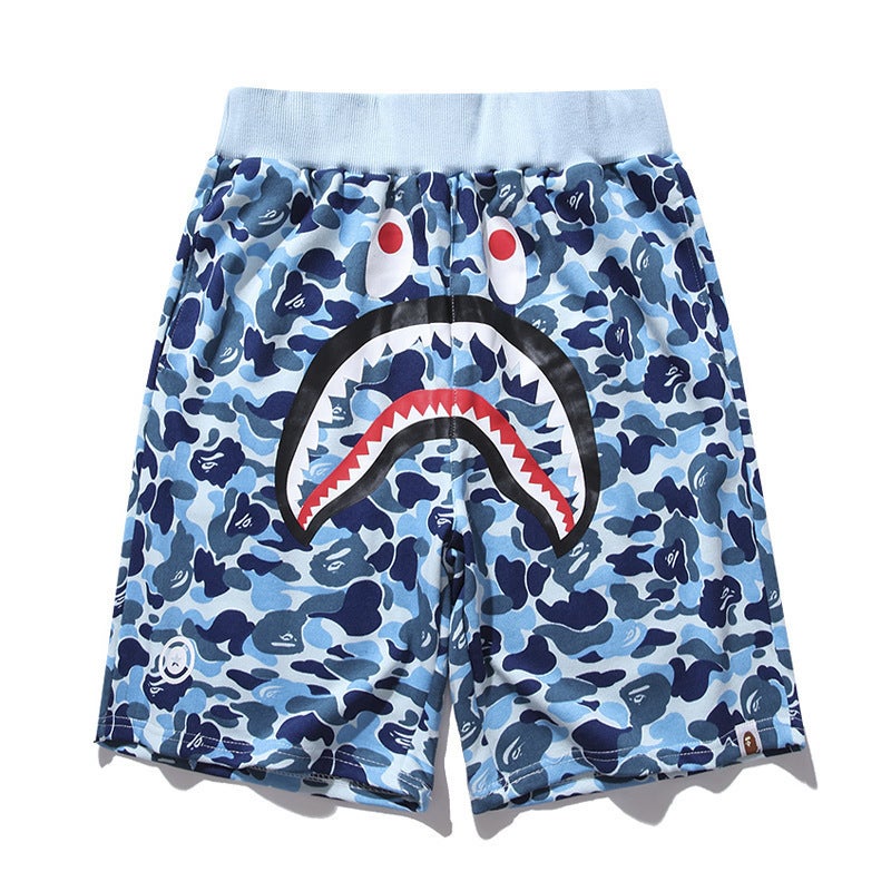 New Japanese-Style Trendy Brand Shark Head Casual Shorts For Men And Women, Youth Fashion Quick-Dry Beach Shorts - Image 4