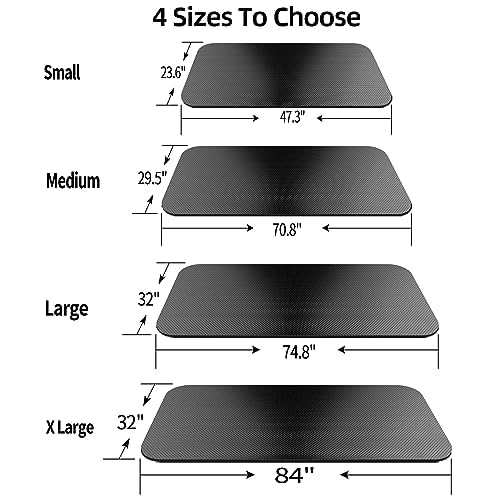 TONINT Exercise Equipment Mats For Floor,Treadmill Mat,Foldable Treadmill Mat,Walking Pad Mat For Carpet,Exercise Bike Mat,Under Elliptical Mat, Rowing Machine Mat,Mat For Tread Mill - Image 2