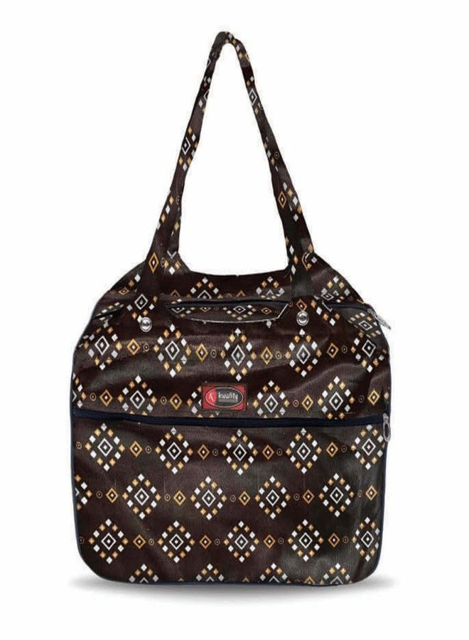 Temoli Tote Bags - 100% Organic Cotton Grocery Bags, Eco-Friendly, Multi-Purpose, Sturdy Canvas - Multiple Stylish Designs,Home,Office Hand Bag,Dot & Coffee,1 Pcs - Image 3