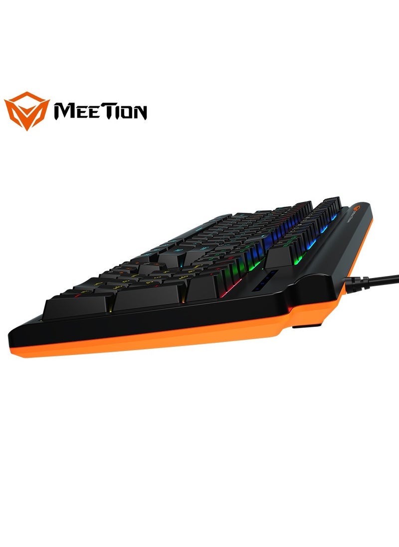 Meetion Meetion MK600 Mechanical Keyboard Anti-ghosting Full keys No. of keys 104/105 Keyboard Type best combination of RGB lights Black Body OS Compatibility Windows XP/Vista/7/8/10  MAC OS X Interface USB  - Image 4