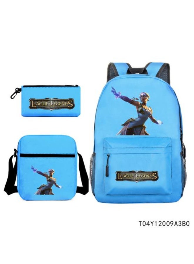 Exquisite animation backpack three-piece set, outstanding design, diversified storage and super convenient - 825 - Image 1