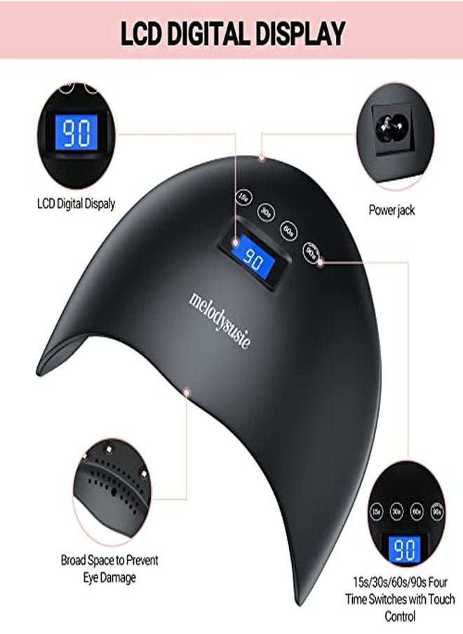 MelodySusie - Uv Led Nail Lamp 48W Nail Dryer For Gel Nail Polish Professional Nail Curing Light For Manicure & Pedicure With Lg Chips Touch Control Uv Lamp With Sensor 4 Timer Setting Upgrade - Image 1
